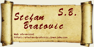 Stefan Bratović vizit kartica
